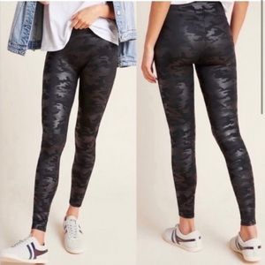 Spanx Faux Leather Camo Leggings
